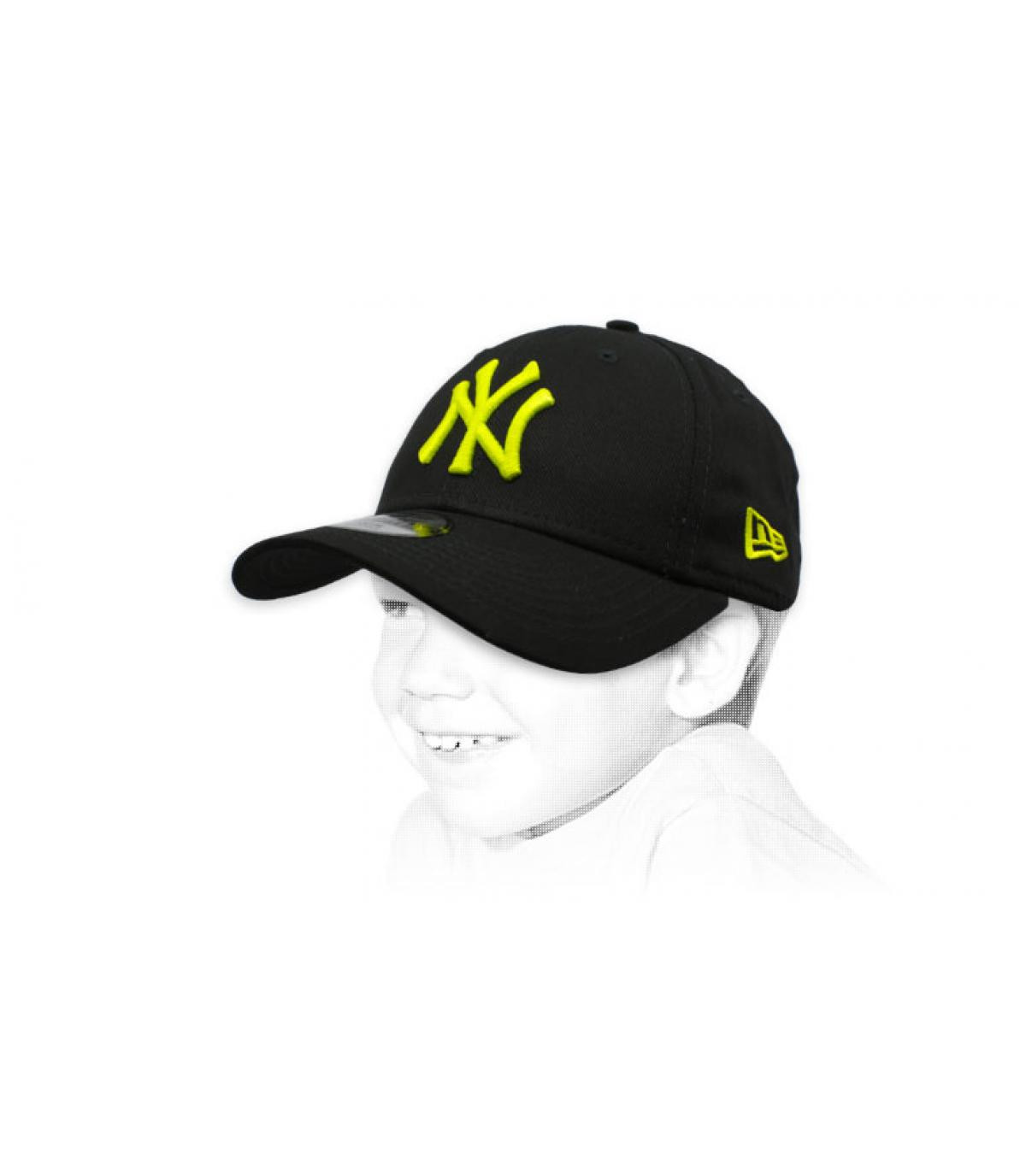 black yellow NY child cap Kids League Ess NY 9Forty black cyber green